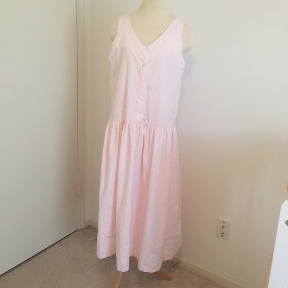 Vintage EUC Saks Fifth Avenue pink drop waist dress sz 8